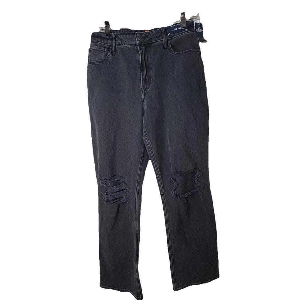 Hollister Jeans Women's 8R Ultra High Rise Dad Vintage Stretch Ripped Knee 29x30